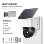 2 Pack Gutter Mount Brackets, Stainless Steel Drill Free Holder for Solar Security Cameras