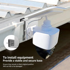 2 Pack Gutter Mount Brackets, Stainless Steel Drill Free Holder for Solar Security Cameras