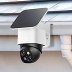 2 Pack Gutter Mount Brackets, Stainless Steel Drill Free Holder for Solar Security Cameras
