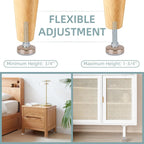 8 Pack Heavy Duty Furniture Levelers, 3/8-16 Adjustable Leg Levelers for Tables Chairs, Silver