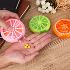7 Day Rotary Pill Organizer Box, Portable 3 Compartment Medicine Case, Mixed Color 9cm