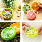 7 Day Rotary Pill Organizer Box, Portable 3 Compartment Medicine Case, Mixed Color 9cm