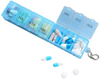 Medicine Storage Boxes 7 Days | Pill Box | Pill Box | Pill Planner | With Day Indicator | 7 Compartments | Blue