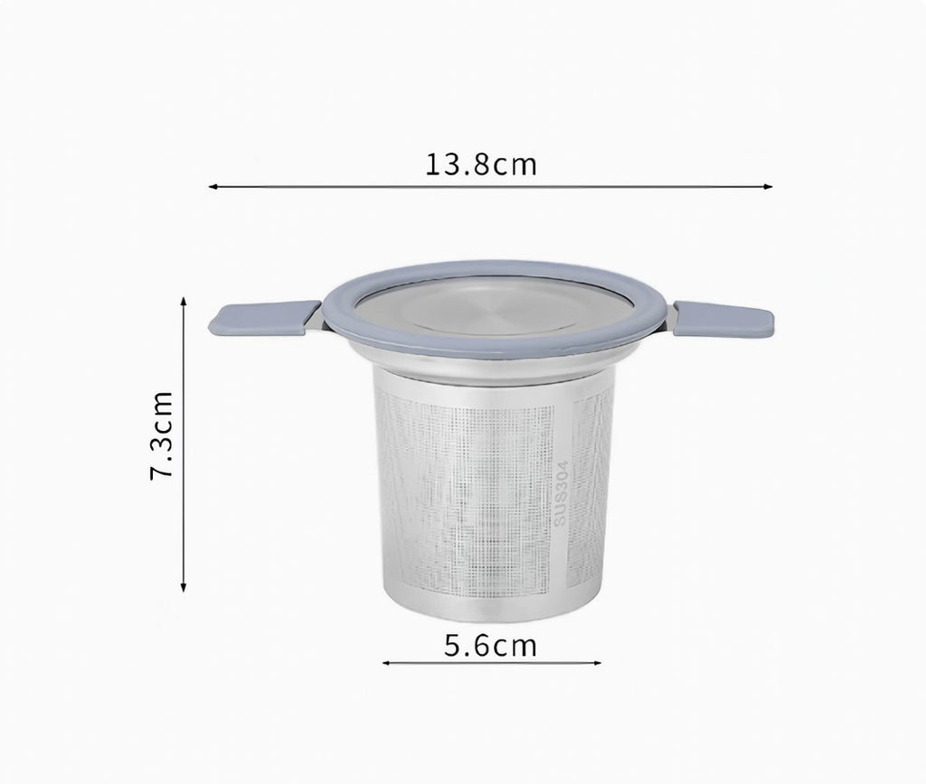Tea infuser strainers - Stainless steel loose tea strainer with heat-resistant double handles - Extra fine mesh ball strainers - Diffuser holder filter for mugs