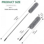 Telescopic Feather Duster - 5-Piece Cleaning Set - Feather Duster Extendable Up to 85 Cm - Cobweb Brush with Telescopic Handle - Duster - Dust Brush - Washable Microfiber - Rotatable - Electrostatic Adsorption - Hard-to-Reach Places