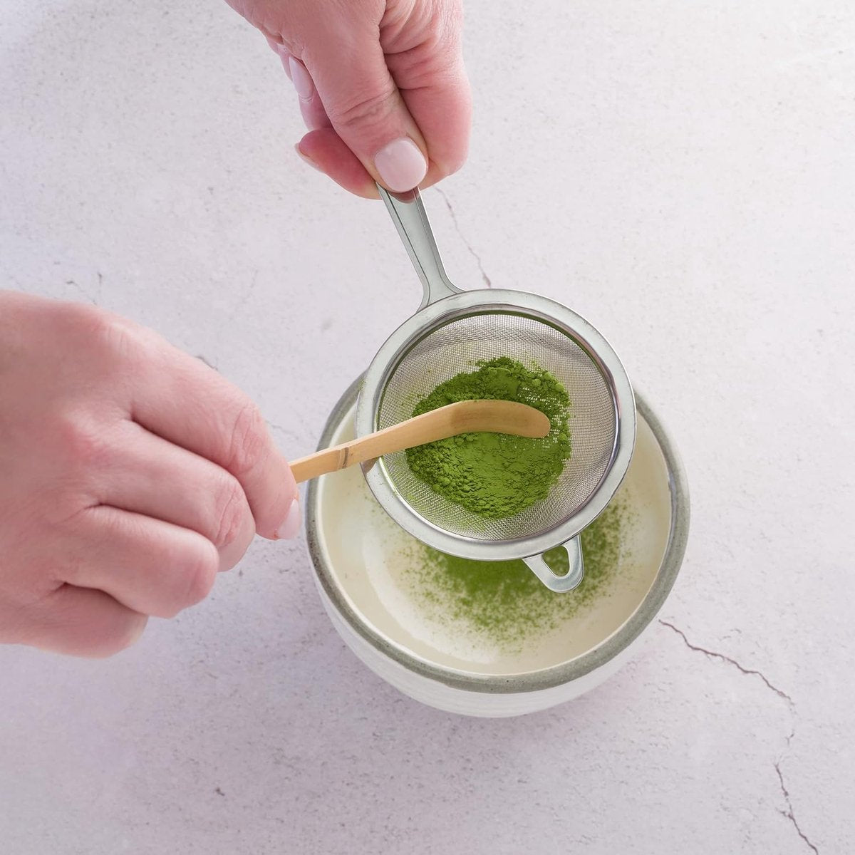 Matcha filter - 2 pieces - Tea filter - Stainless steel filter - Kitchen filter - Mini filter - Flour sieve - Baking sieve