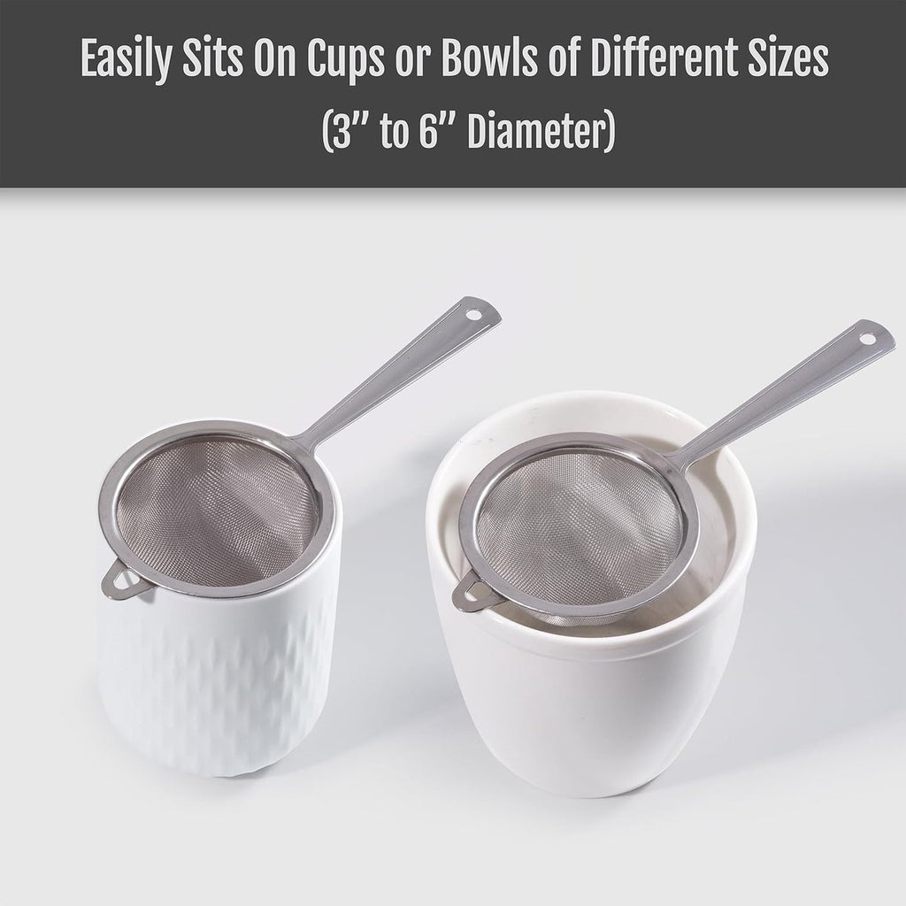 Matcha filter - 2 pieces - Tea filter - Stainless steel filter - Kitchen filter - Mini filter - Flour sieve - Baking sieve