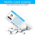 2-pack clear horizontal name labels - badge ID holders - clear ID holders soft - for nurses, doctors, teachers and offices