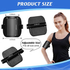 Card Holder - Arm ID Holder - Horizontal - PU Card Holder - Black 2 pieces