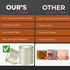 Transparent packaging tape on a roll - 48 mm x 66 m - Strong - Low noise - Strong, extra adhesive - For packing boxes - Parcel tape for shipping and long-term storage (transparent, 3 rolls)