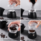 Moka Pot Dosing Ring and Coffee Dispenser - 2-in-1 Dosing Ring - Fast Dosing and Compaction (Large Size 8.4*8.4*3.9cm)