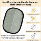 2-Piece Electrostatic Pet Hair Removal Gloves for Cats and Dogs, Reusable Washable Grooming Mitt for Furniture Clothing and Car Seats