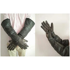 Thick Cowhide Animal Handling Gloves for Dog Cat Bird Snake Parrot Lizard, Anti-Bite and Scratch Protection with Cotton Lining for Gardening and Wild Animal Care