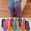Black Anti-Slip Trampoline Socks for Parent-Child Use, Cotton Polyester Spandex with Silicone Dots, Elastic Sports Socks for Toddlers 1-4 Years Old
