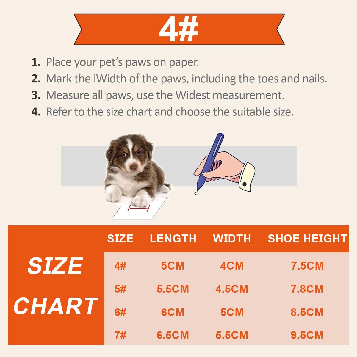 Black Dog Boots Paw Protectors with Reflective Straps, Non-Slip Nylon Cotton Shoes 4 Pieces for Small Medium Dogs, Adjustable Sizes 4-7 for Outdoor Walking