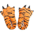 Unisex Animal Paw Clog Slippers Chicken Bird Foot Cow Tiger Giraffe Design, Soft Fleece Lined Non-Slip Sole, Size L 40-45 for Fun Halloween Party and Home Wear