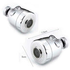 360 Degree Faucet Nozzle with Shower Spray, Kitchen Mixer Adapter, ABS Material, Splash Reduction, Silver Finish