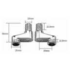 2-Pack Bathtub Faucet Adapter, Adjustable Swing Arm, 20/25 mm Brass Mixer Connector, Chrome/Starlight Finish Options