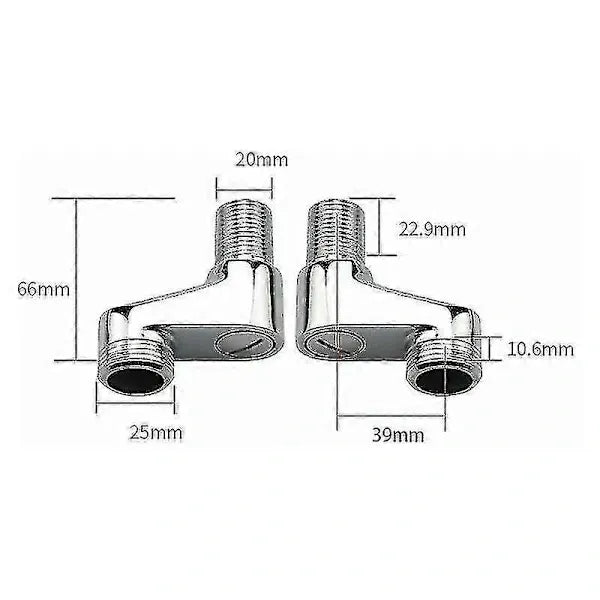 2-Pack Bathtub Faucet Adapter, Adjustable Swing Arm, 20/25 mm Brass Mixer Connector, Chrome/Starlight Finish Options