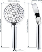 Cobbe Shower Head With Filter- High Pressure Bathroom Nozzle With 6 Spray Modes, Large Strong Flow Rain for Hard Water Filter, Chrome Finish