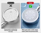 High Pressure Water-Saving Hand Shower Head, 5 Spray Types, Handheld Bathroom Shower Head, Easy-Clean Nozzle, Chrome Finish