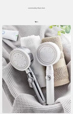 High Pressure Water-Saving Hand Shower Head, 5 Spray Types, Handheld Bathroom Shower Head, Easy-Clean Nozzle, Chrome Finish