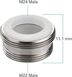Faucet Adapter with Distributor- 3-Way Switch with M22/M24 Thread/G1/2" Threads for Kitchen Faucet & Hand Shower, solid brass material, Chrome Finish
