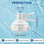 5 Gallon Water Dispenser Valve Reusable Plastic Spigot Faucet for 55mm Non Threaded Crown Top Jugs and Bottles, 2 Pack