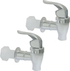 2 Pack Universal Plastic Beverage Dispenser Spigot Replacement, Leak Proof Faucet for Water Coolers, Party Jugs and Home Brewing