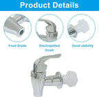 2 Pack Universal Plastic Beverage Dispenser Spigot Replacement, Leak Proof Faucet for Water Coolers, Party Jugs and Home Brewing
