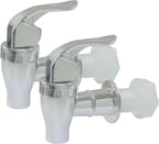 2 Pack Universal Plastic Beverage Dispenser Spigot Replacement, Leak Proof Faucet for Water Coolers, Party Jugs and Home Brewing