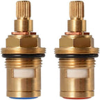 2 Pcs Faucet Ceramic Valve Cartridges Quarter Turn Replacement for Hot and Cold Taps, 1/2 Inch, Replacement Use