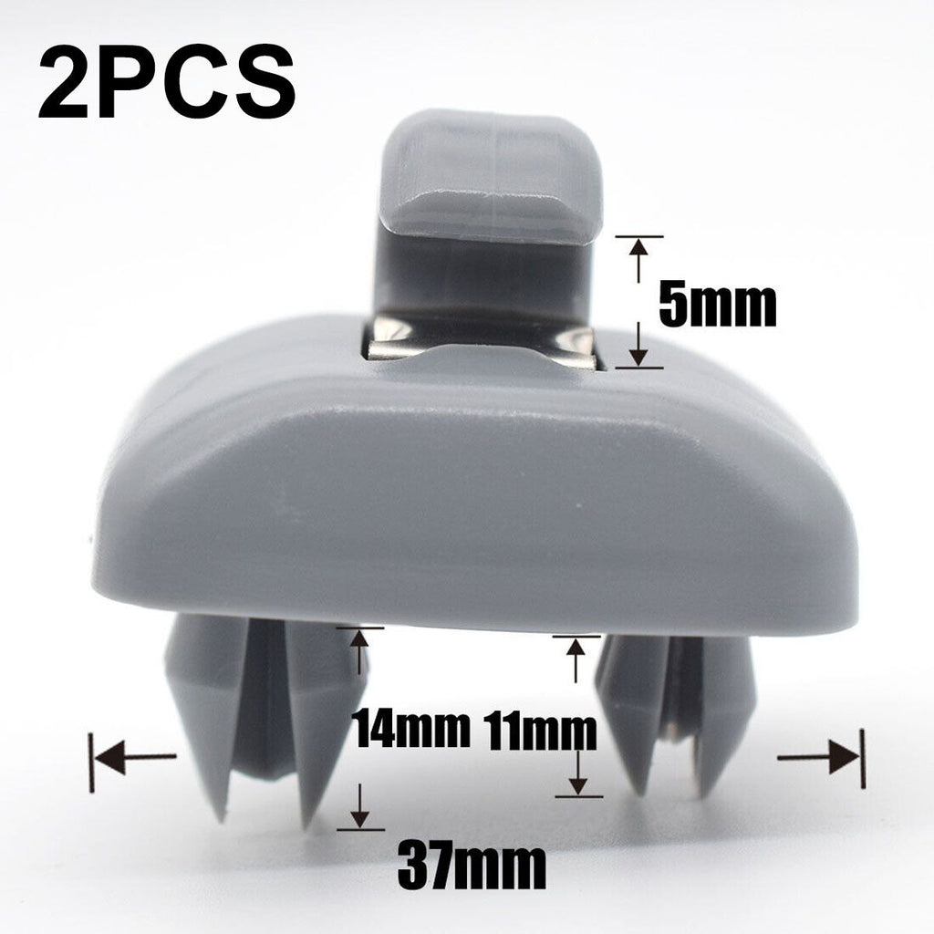 High Performance 2x Sun Visor Clip Hook Mount Holder compatible with Audi A1 A3 A4 A5 Q3 Q5 B6 B7 B8, Made of Plastic