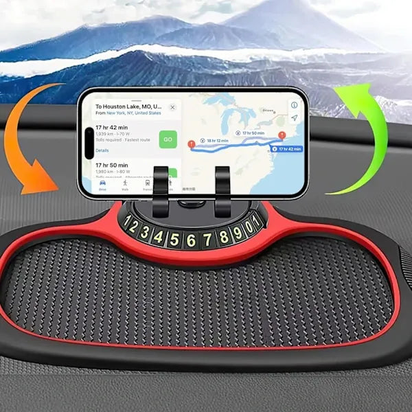 Reliable Professional Compatible Non-slip car dashboard mat with phone holder and storage pockets, Made of Pvc