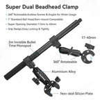 Motorcycle Bicycle Double Clamp Mount For Insta360 One X2 X3 X4 GoPro 12 11 10 SJCAM Selfie Stick Monopod Mount Handlebar Stand Type E