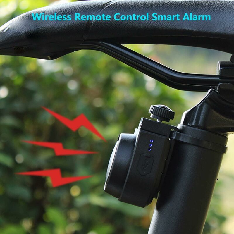Anti-theft alarm, smart alarm with wireless remote control, waterproof vibration smart alarm, for bicycle/motorcycle/electric vehicle/scooter