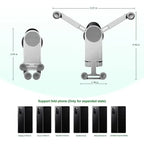 Replacement Gravity Biltelefonhållare Kompatibel med Samsung Galaxy Z Fold 4/z Fold 3, Car Air Vent Clip Mount Smart Phone Stand Silver