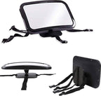 Compatible Backseat Mirror for Baby & Child - Car Accessories - Shatterproof - Black A3 Adjustable Monitor, Made of Plastic
