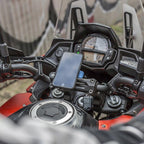 Heavy Duty Quad Lock Motorcycle Mobile Phone Holder Replacement for  & , Handlebar Mount with Quick Release, Made of Abs
