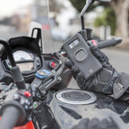 Heavy Duty Quad Lock Motorcycle Mobile Phone Holder Replacement for  & , Handlebar Mount with Quick Release, Made of Abs