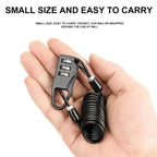 Reliable Professional Helmet Lock Portable Steel Cable Lock 3-Digit Password Combination, Black Color, Great Value