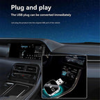 3-in-1 Wireless CarPlay Adapter Smart CarPlay AirPlay Android Auto USB Dongle Wired CarPlay to Wireless, Metal material, Black/Silver Color Options