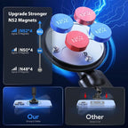 Magnetic car phone holder suction cup for dashboard and windshield compatible with iphone android, ABS + Silicone material