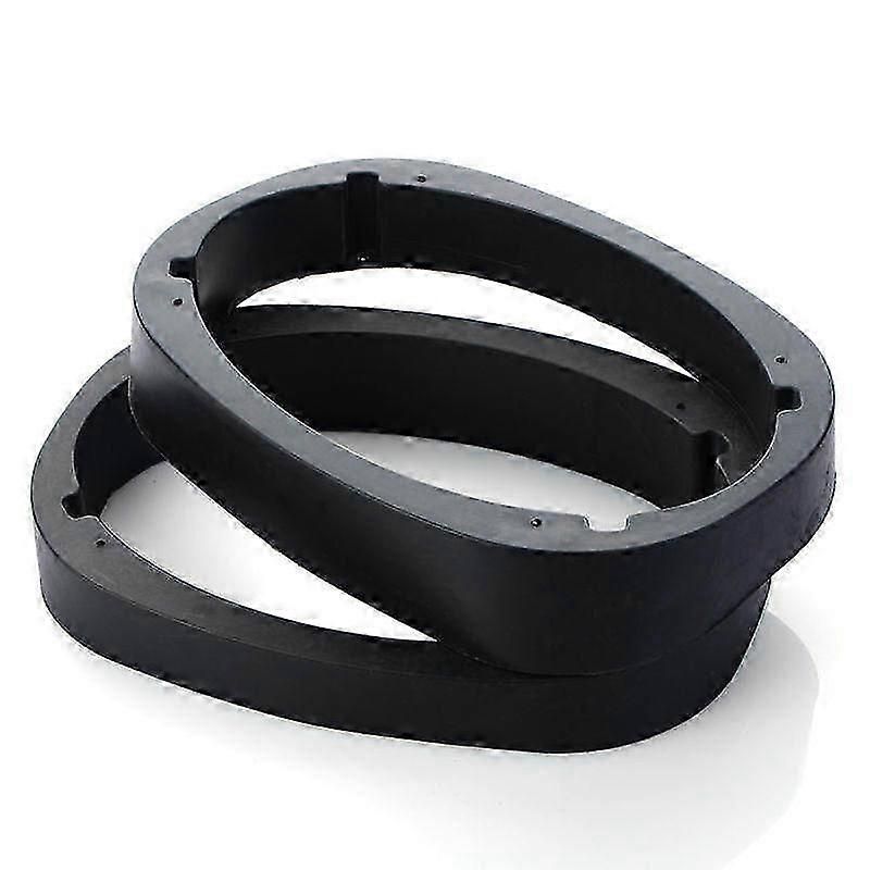 2 pcs Universal 6x9 Car Speaker Spacers Adapter Bracket Mounting Plate Ring Holder, Plastic material, wireless audio upgrade, Black Color