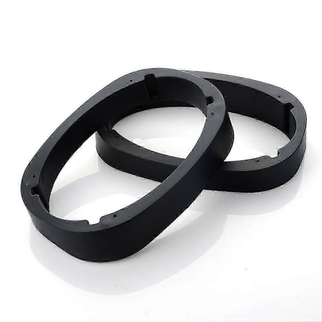 2 pcs Universal 6x9 Car Speaker Spacers Adapter Bracket Mounting Plate Ring Holder, Plastic material, wireless audio upgrade, Black Color