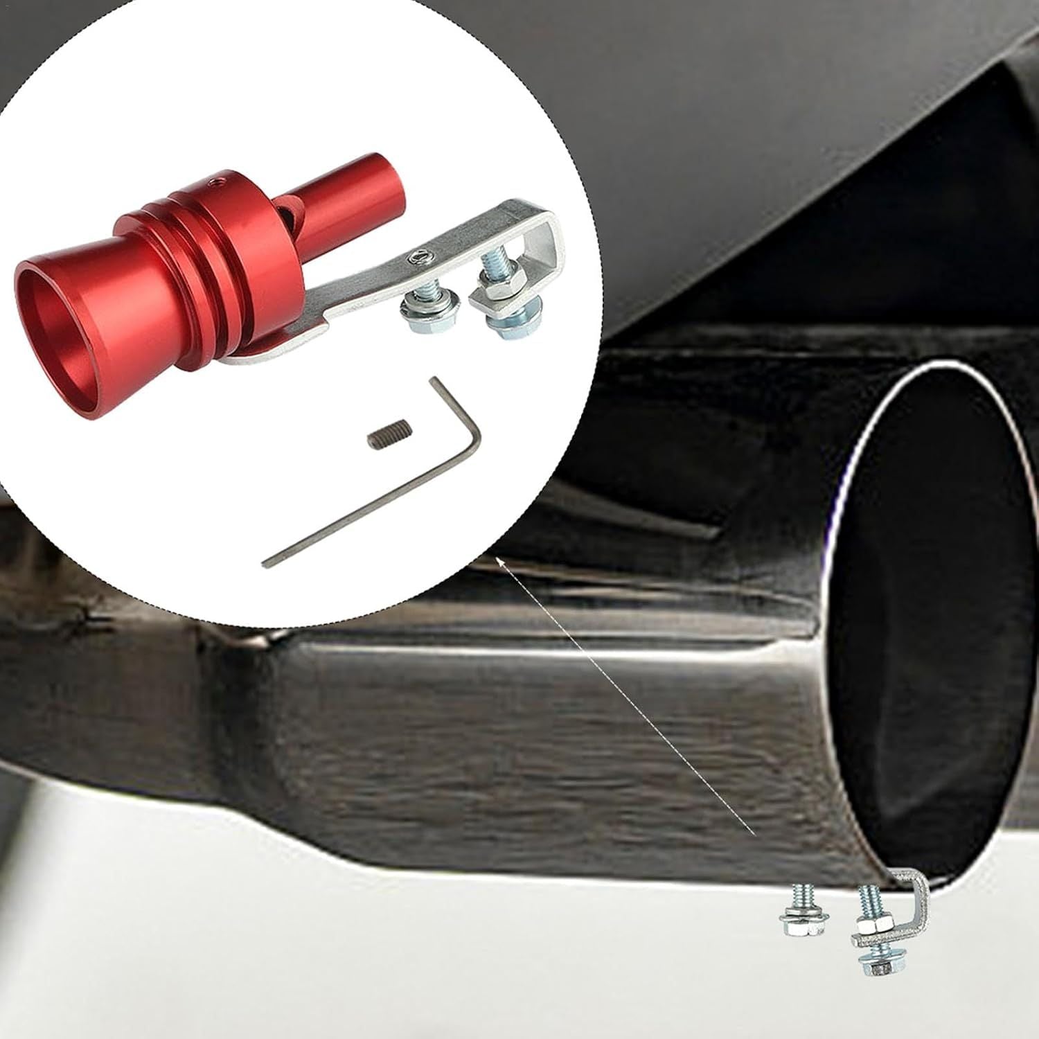 Lightweight Turbo Exhaust Whistle, Tailpipe Sound Amplifier for Cars XL, Aluminum Alloy material, exhaust sound control