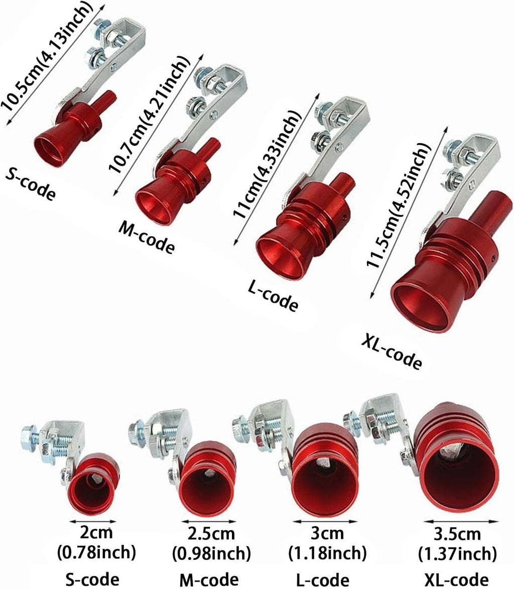 Lightweight Turbo Exhaust Whistle, Tailpipe Sound Amplifier for Cars XL, Aluminum Alloy material, exhaust sound control