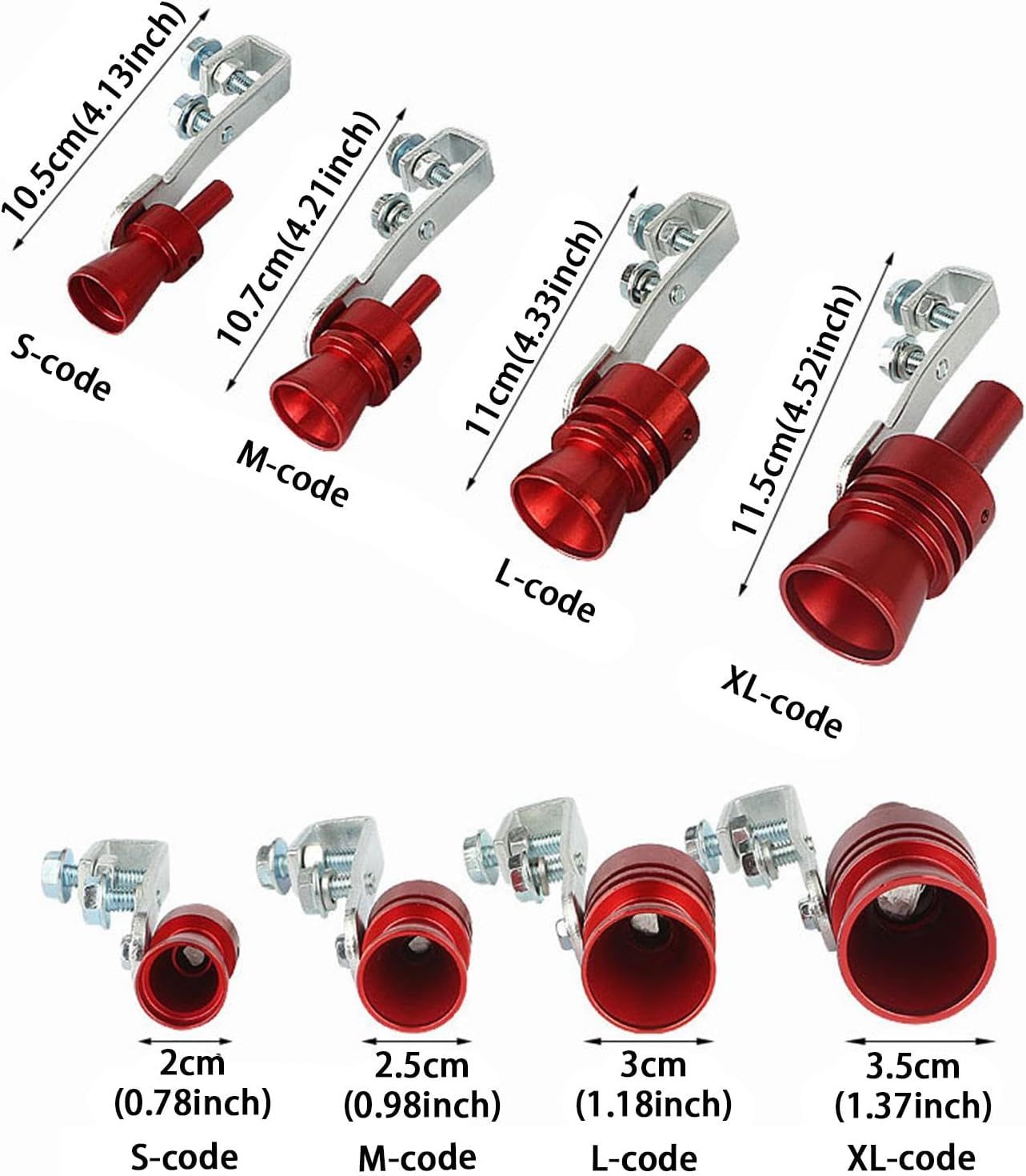 Lightweight Turbo Exhaust Whistle, Tailpipe Sound Amplifier for Cars XL, Aluminum Alloy material, exhaust sound control