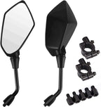 Universal Rearview Mirrors for Motorcycle - Side Mirror - Mirror, ABS + Steel material, direct exterior replacement