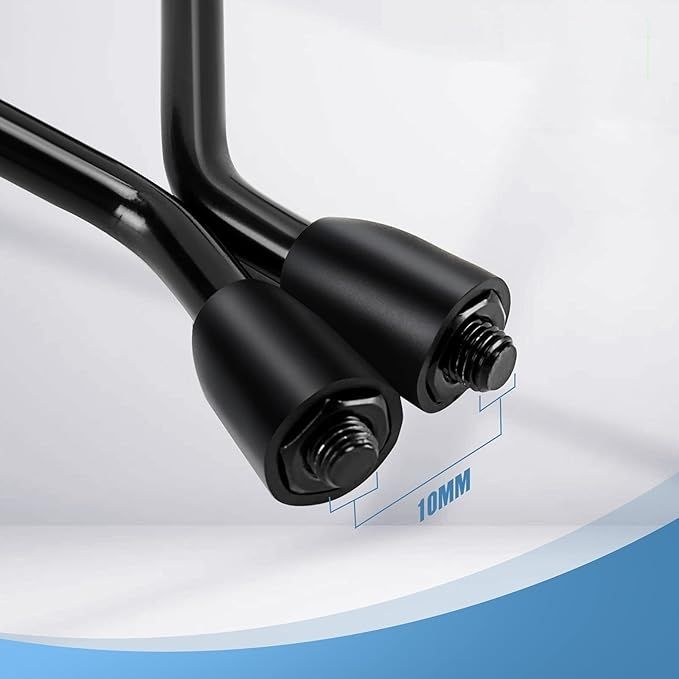 Universal Rearview Mirrors for Motorcycle - Side Mirror - Mirror, ABS + Steel material, direct exterior replacement